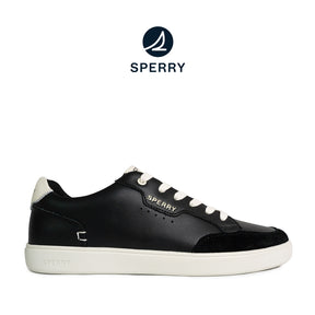Men's Crew 90 Leather Sneakers - Black/Off-White (25S00461)