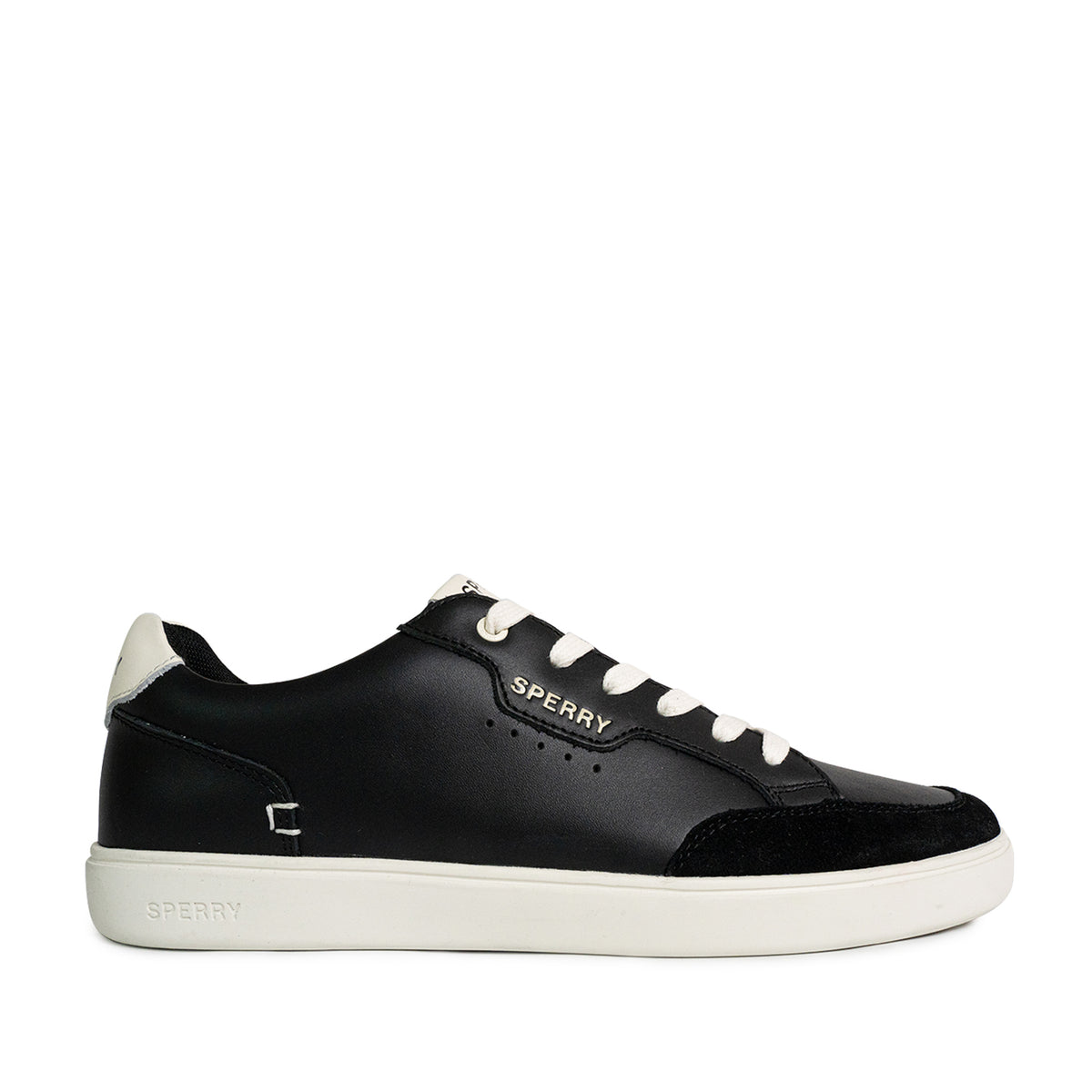 Men's Crew 90 Leather Sneakers - Black/Off-White (25S00461)