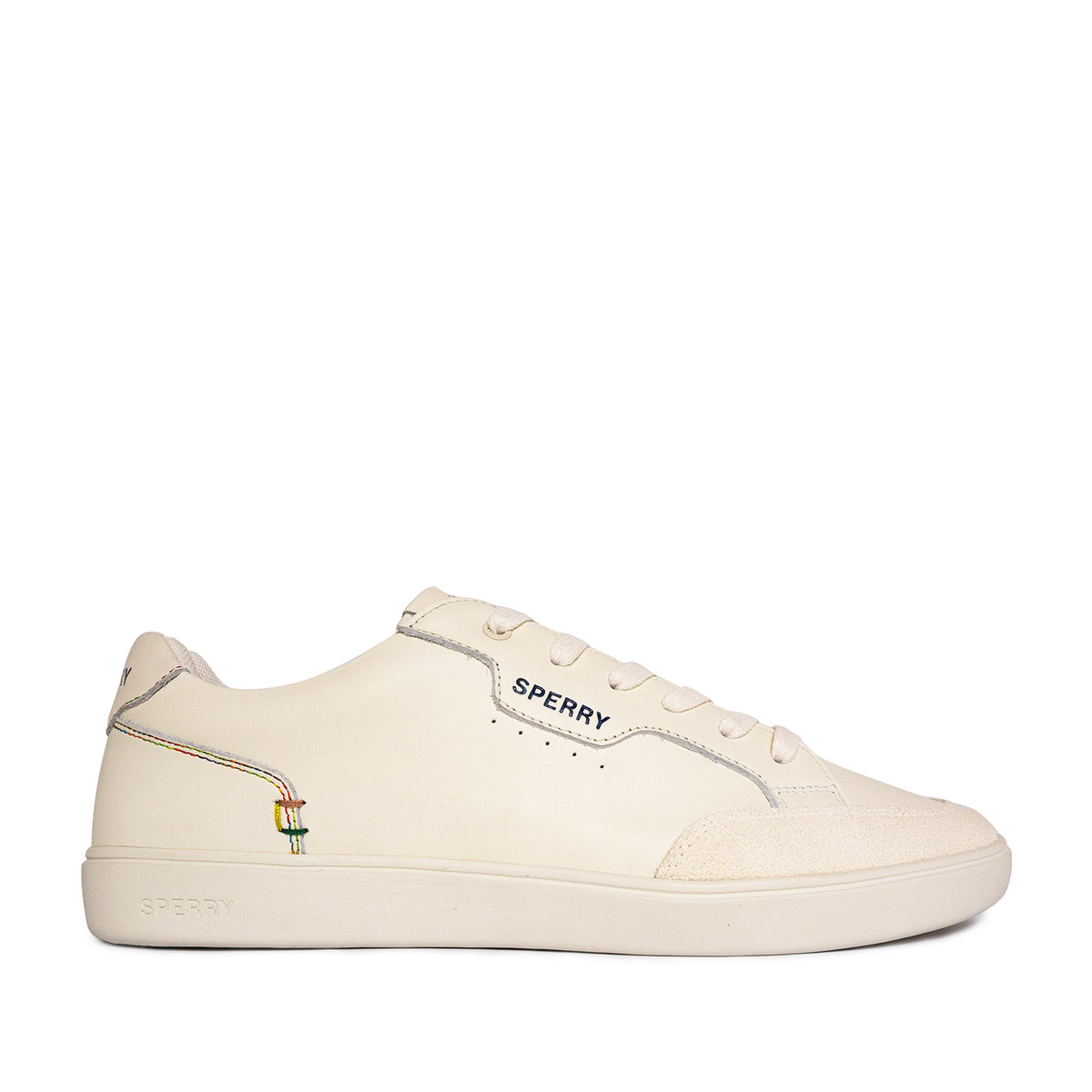Men's Crew 90 Leather Sneakers - Light Beige/Rainbow (25S00481)