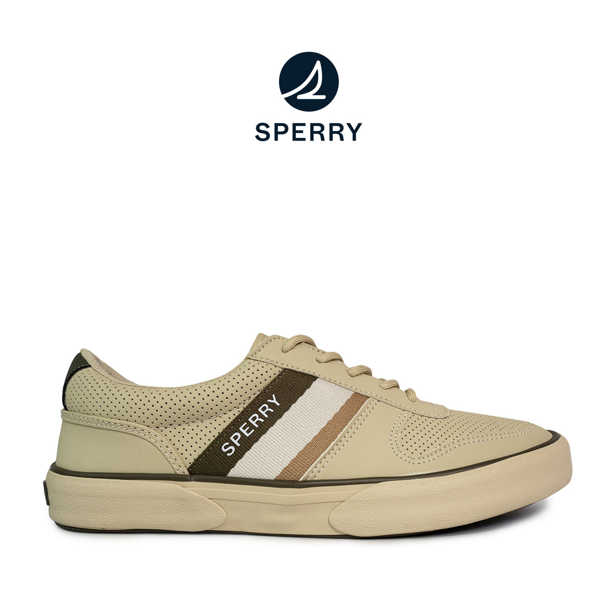 Men's Halyard Retro II Sneakers - Off-White/Olive/Khaki (25S00541)