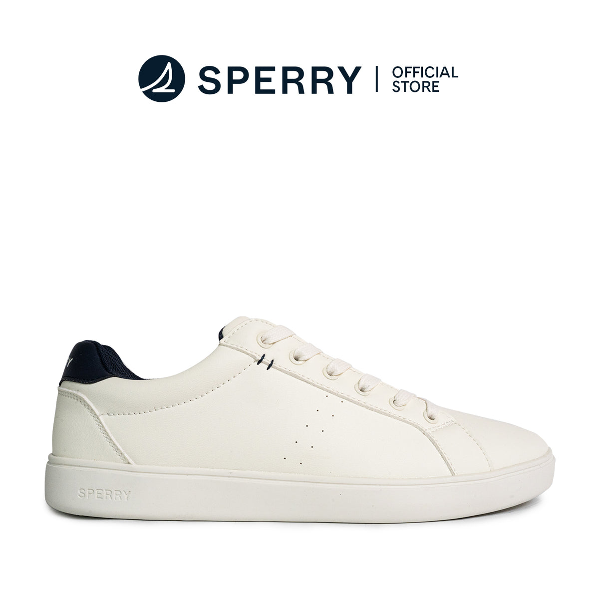 Men's Deck 90 LTT Leather Sneakers - Off-White/Navy (25S00551)