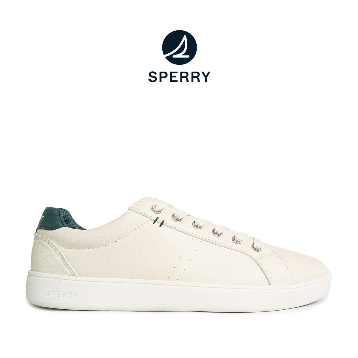 Men's Deck 90 LTT Leather Sneakers - OffWhite/Green (25S00561)
