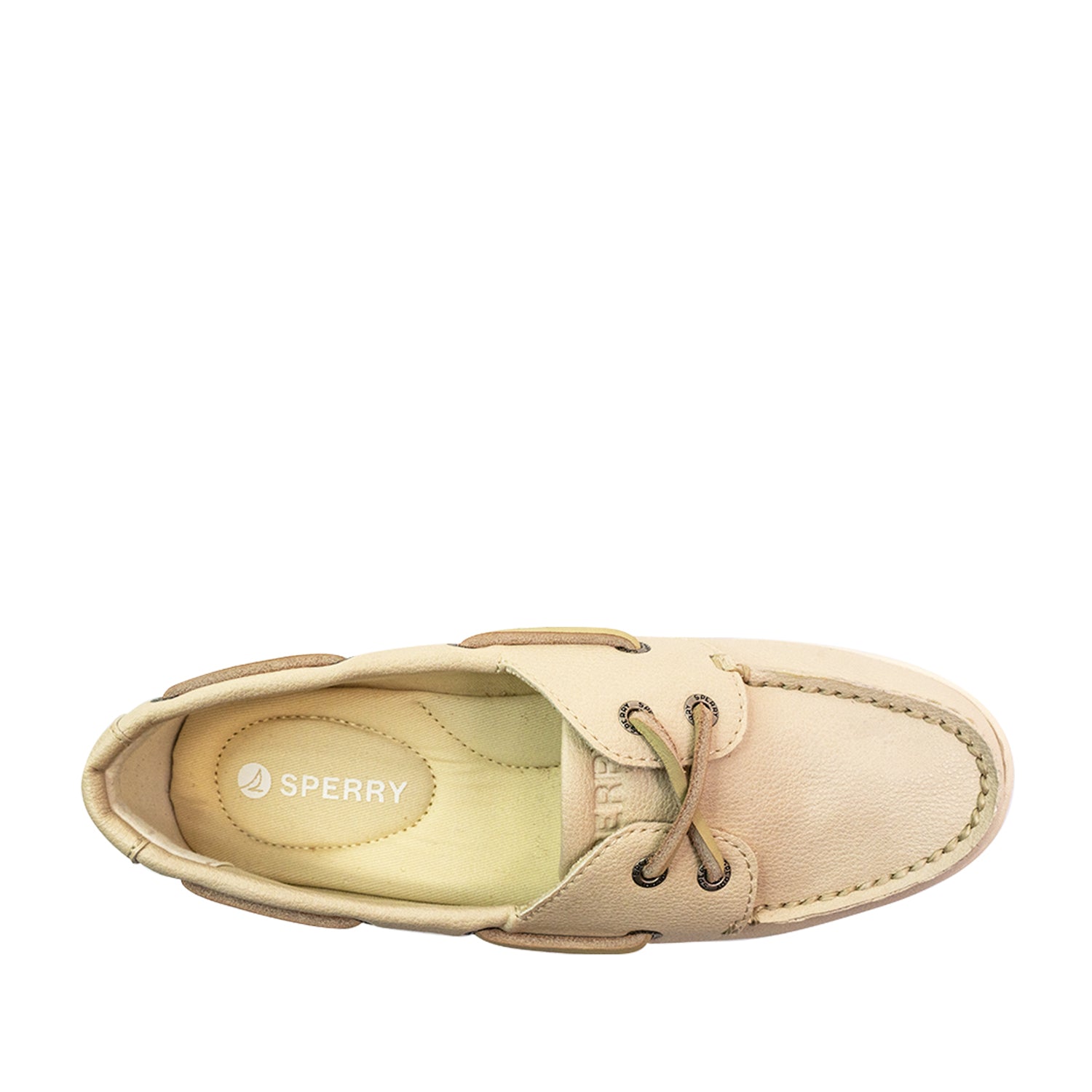 Women's Authentic Original™ Jewelfish 2-Eye Leather Boat Shoes Topsider - Light Beige/Off White (25S00702)