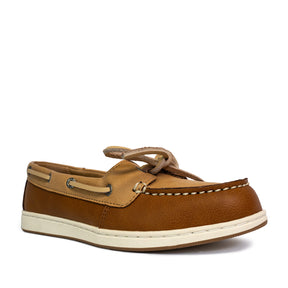 Women's Authentic Original™ Jewelfish 1-Eye Leather Boat Shoes Topsider - Light Tan/Dark Tan (25S00732)