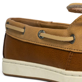 Women's Authentic Original™ Jewelfish 1-Eye Leather Boat Shoes Topsider - Light Tan/Dark Tan (25S00732)