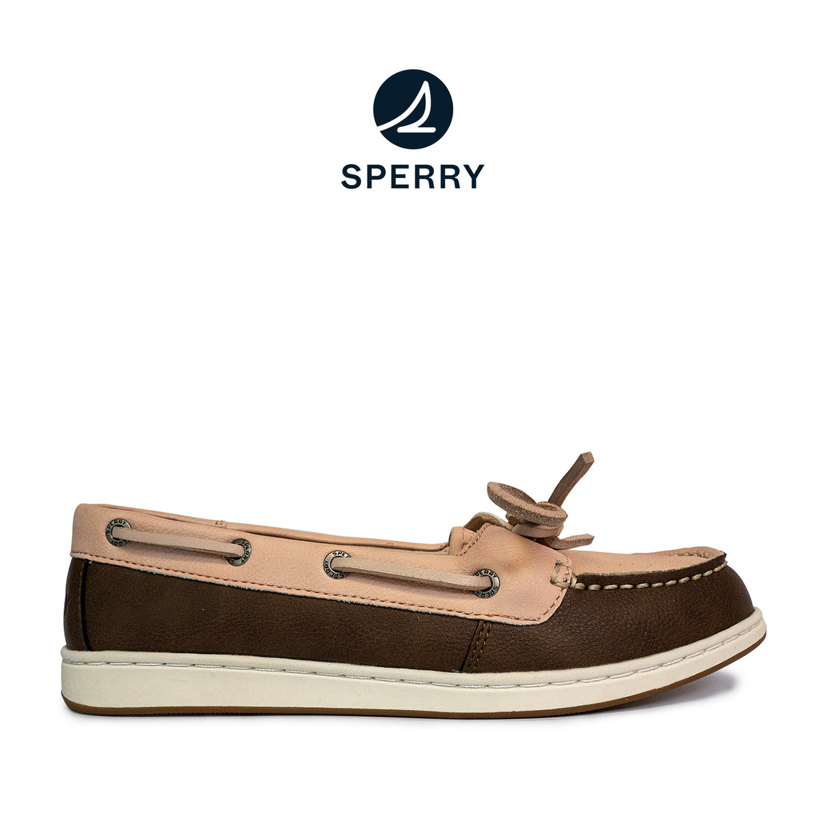 Women's Authentic Original™ Jewelfish 1-Eye Leather Boat Shoes Topsider - Rose Dust/Brown (25S00742)