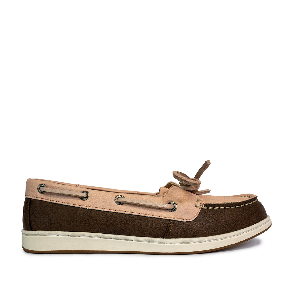 Women's Authentic Original™ Jewelfish 1-Eye Leather Boat Shoes Topsider - Rose Dust/Brown (25S00742)