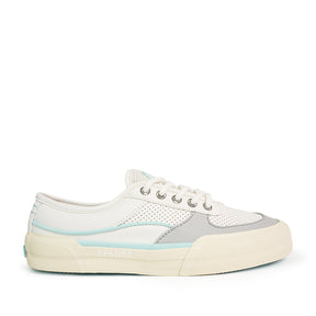 Women's Soletide Leather Sneakers - White/Blue (25S00932)
