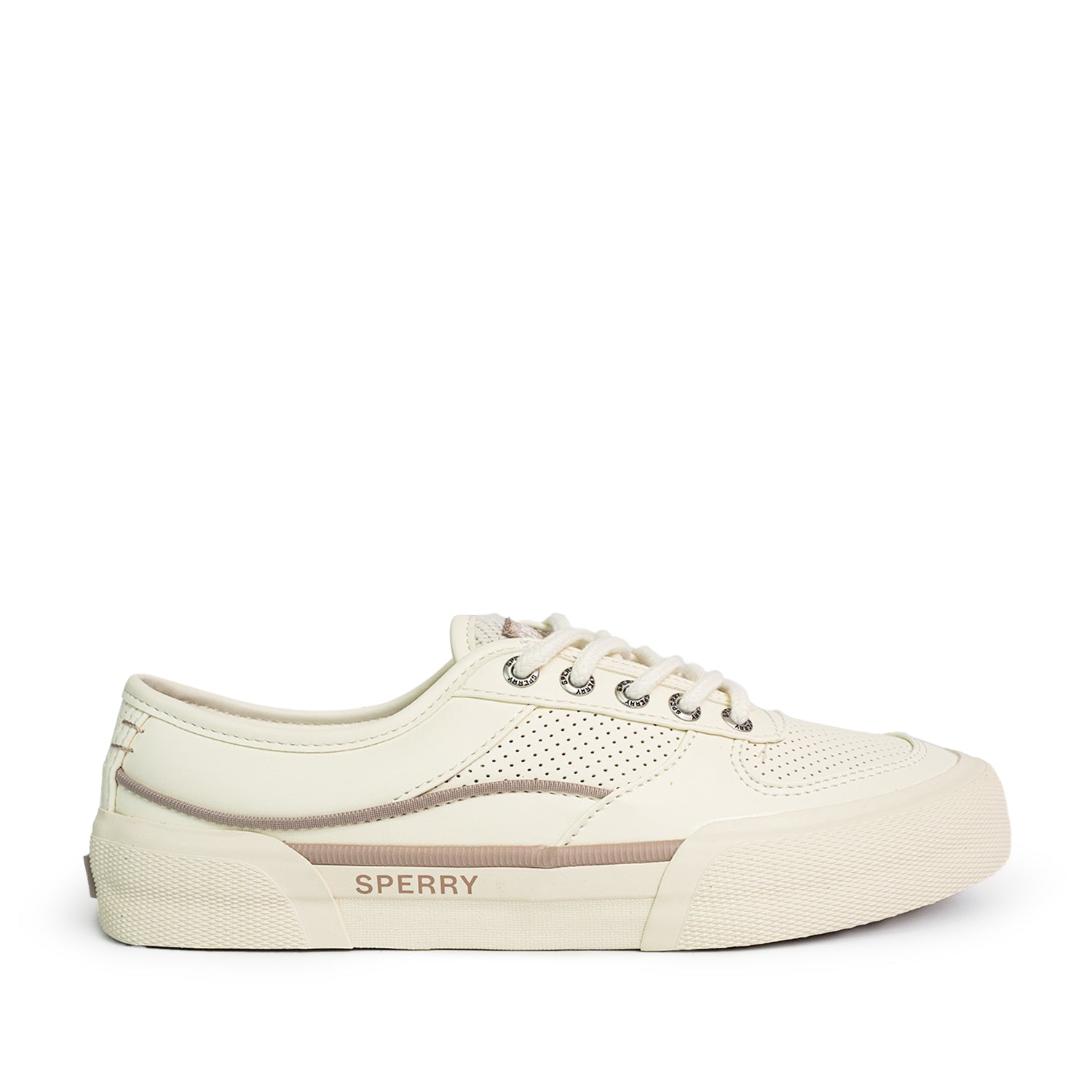 Women's Soletide Leather Sneakers - Off White/Mushroom (25S00942)