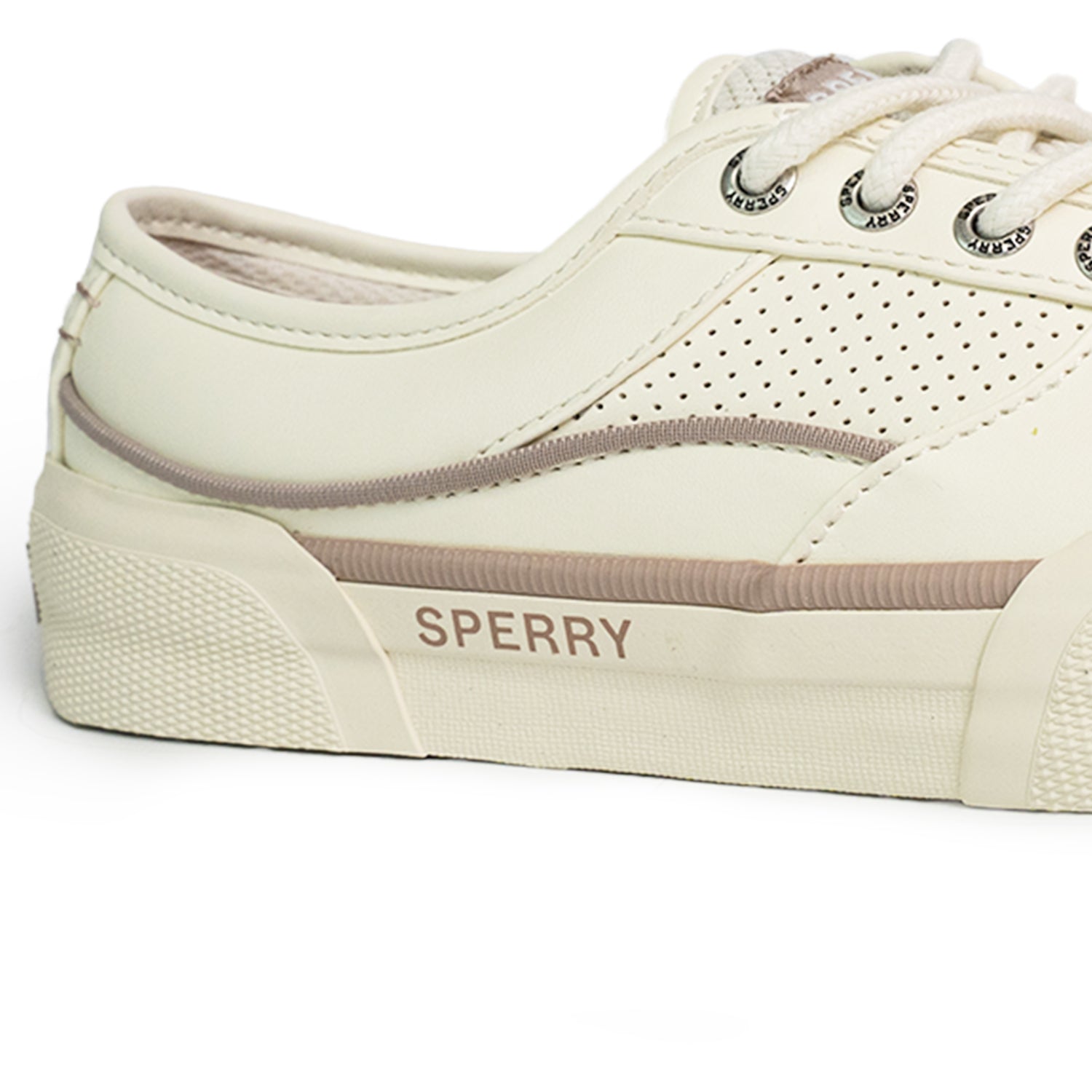 Women's Soletide Leather Sneakers - Off White/Mushroom (25S00942)