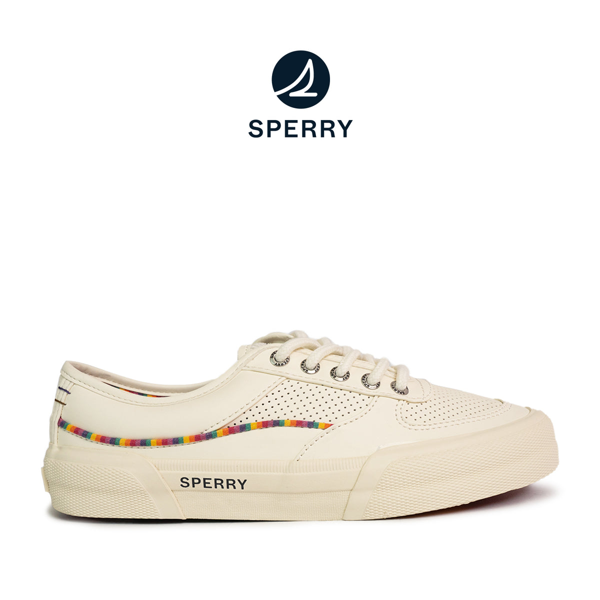 Women's Soletide Leather Sneakers - Light Beige/Rainbow (25S00952)