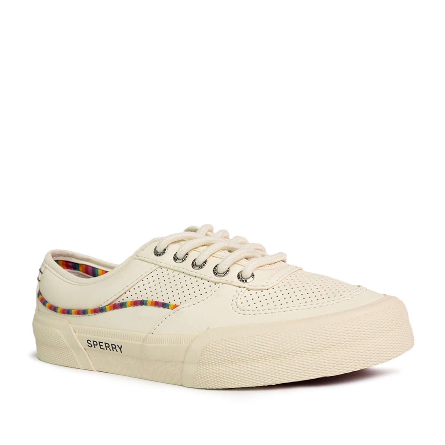 Women's Soletide Leather Sneakers - Light Beige/Rainbow (25S00952)