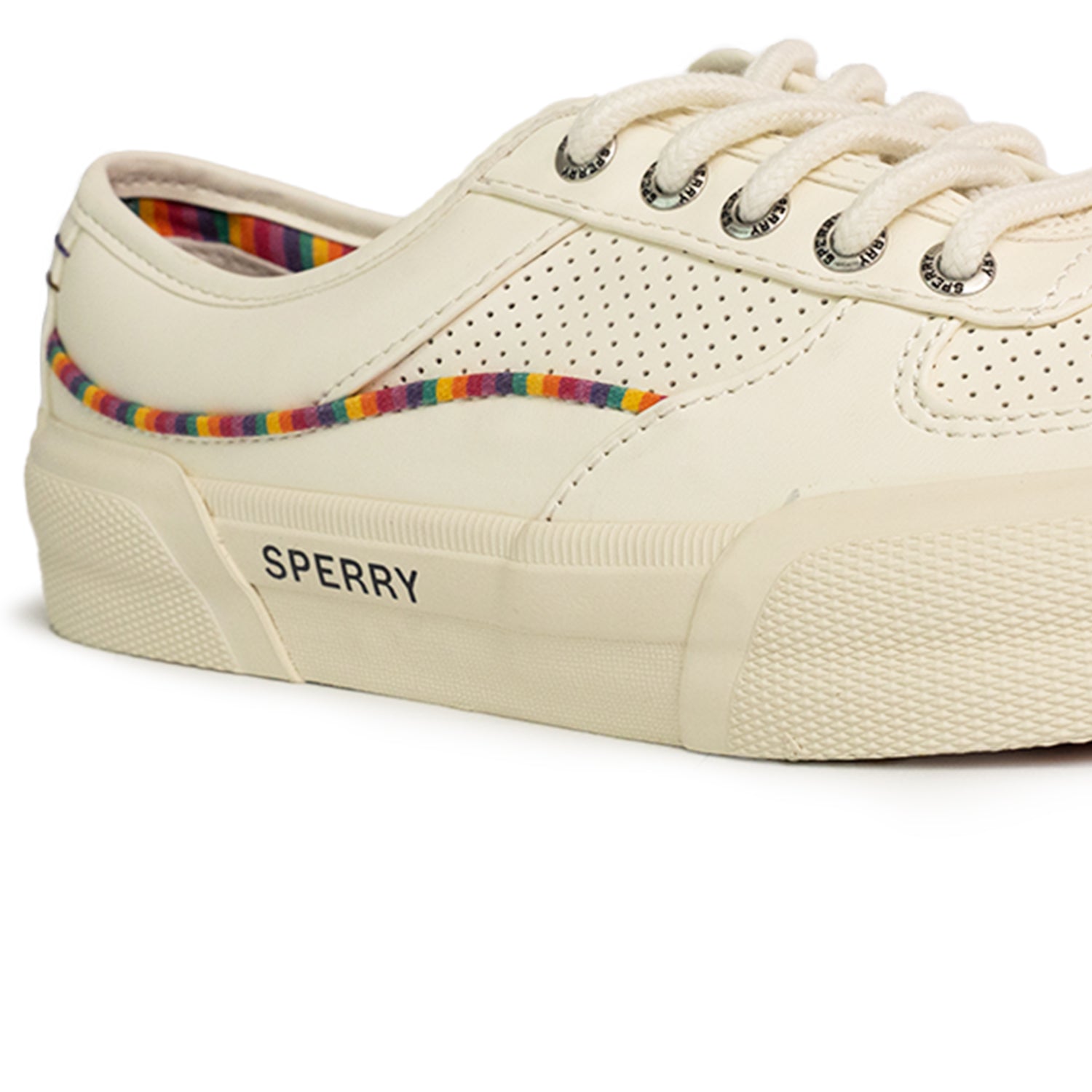 Women's Soletide Leather Sneakers - Light Beige/Rainbow (25S00952)