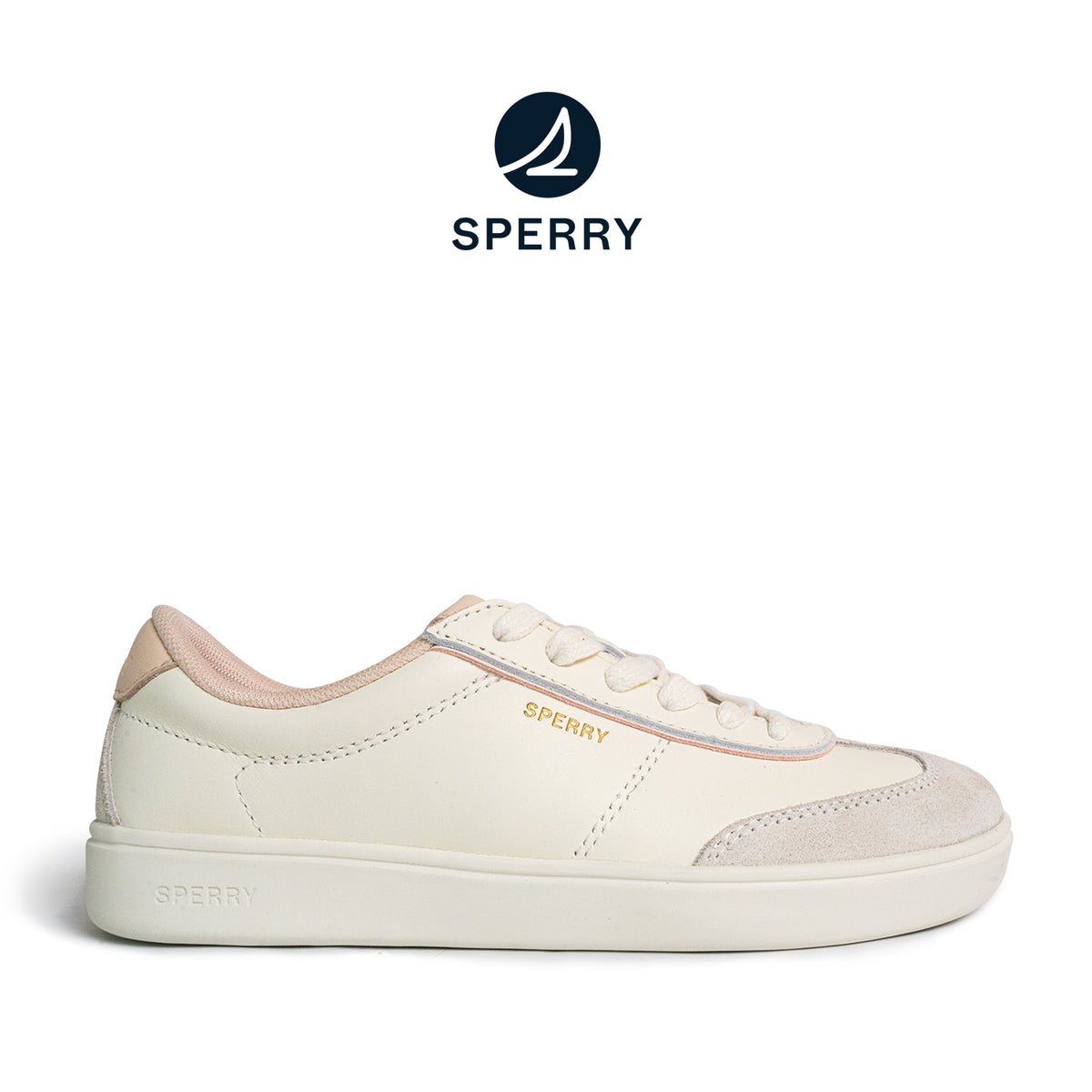 Women's Pier 90 Leather Sneakers - Off White/Pink (25S00962)