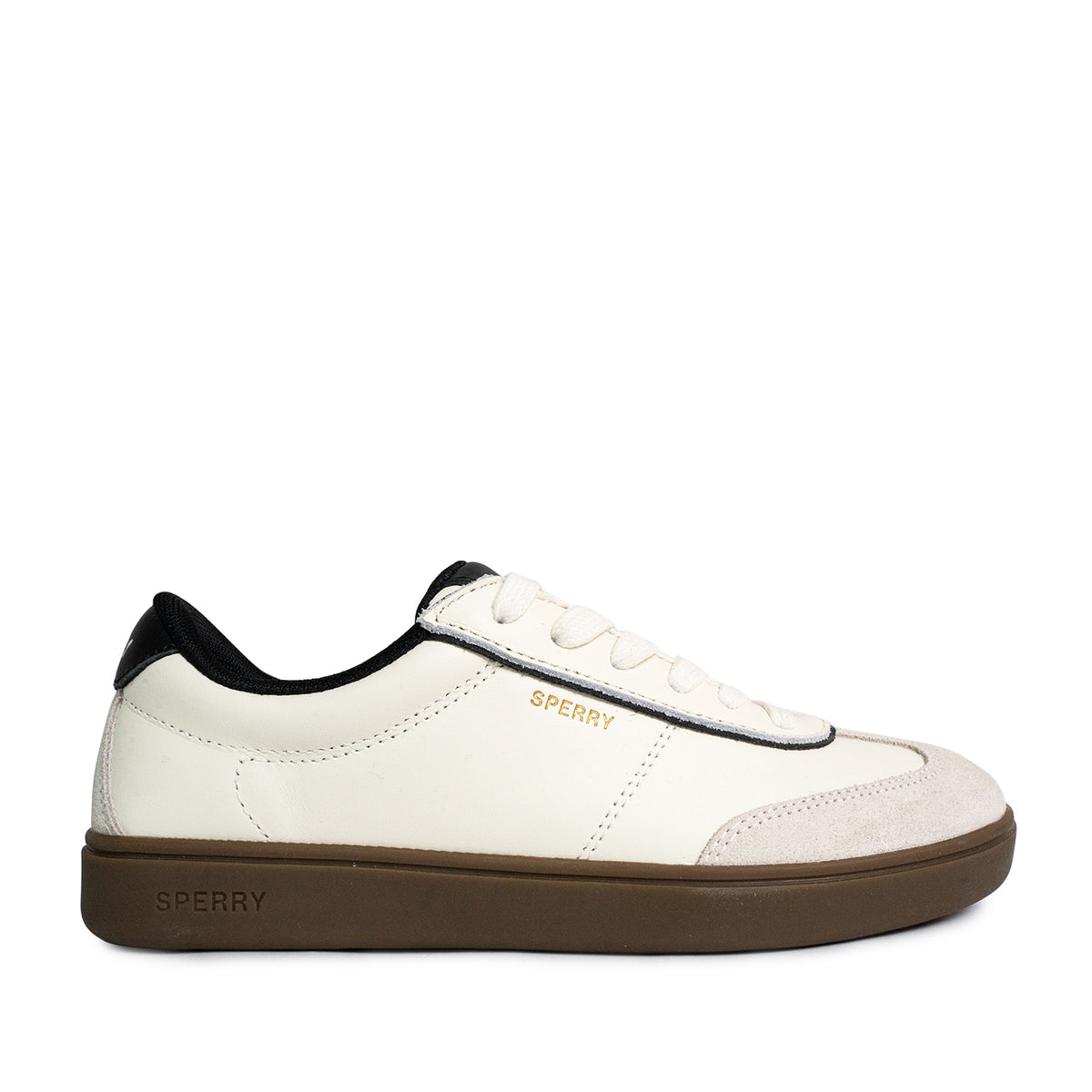 Women's Pier 90 Leather Sneakers - Off White/Black/Gum (25S00972)