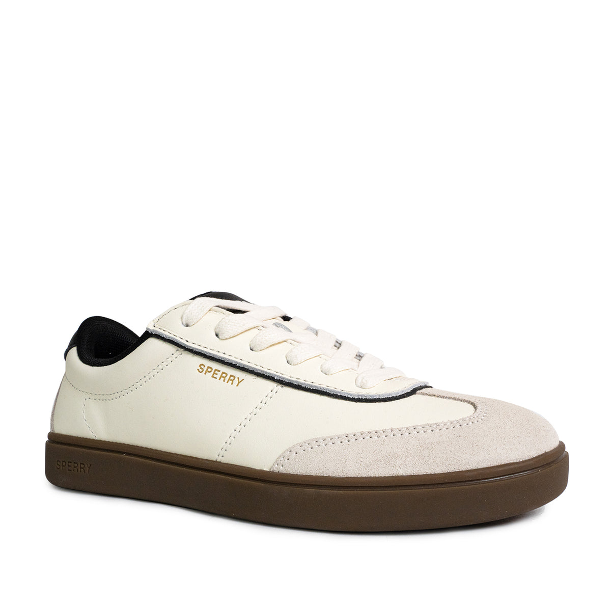 Women's Pier 90 Leather Sneakers - Off White/Black/Gum (25S00972)