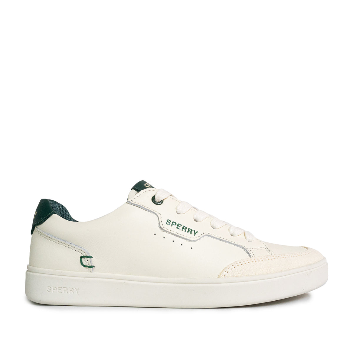 Women's Crew 90 Leather Sneakers - Off White/Green (25S00992)