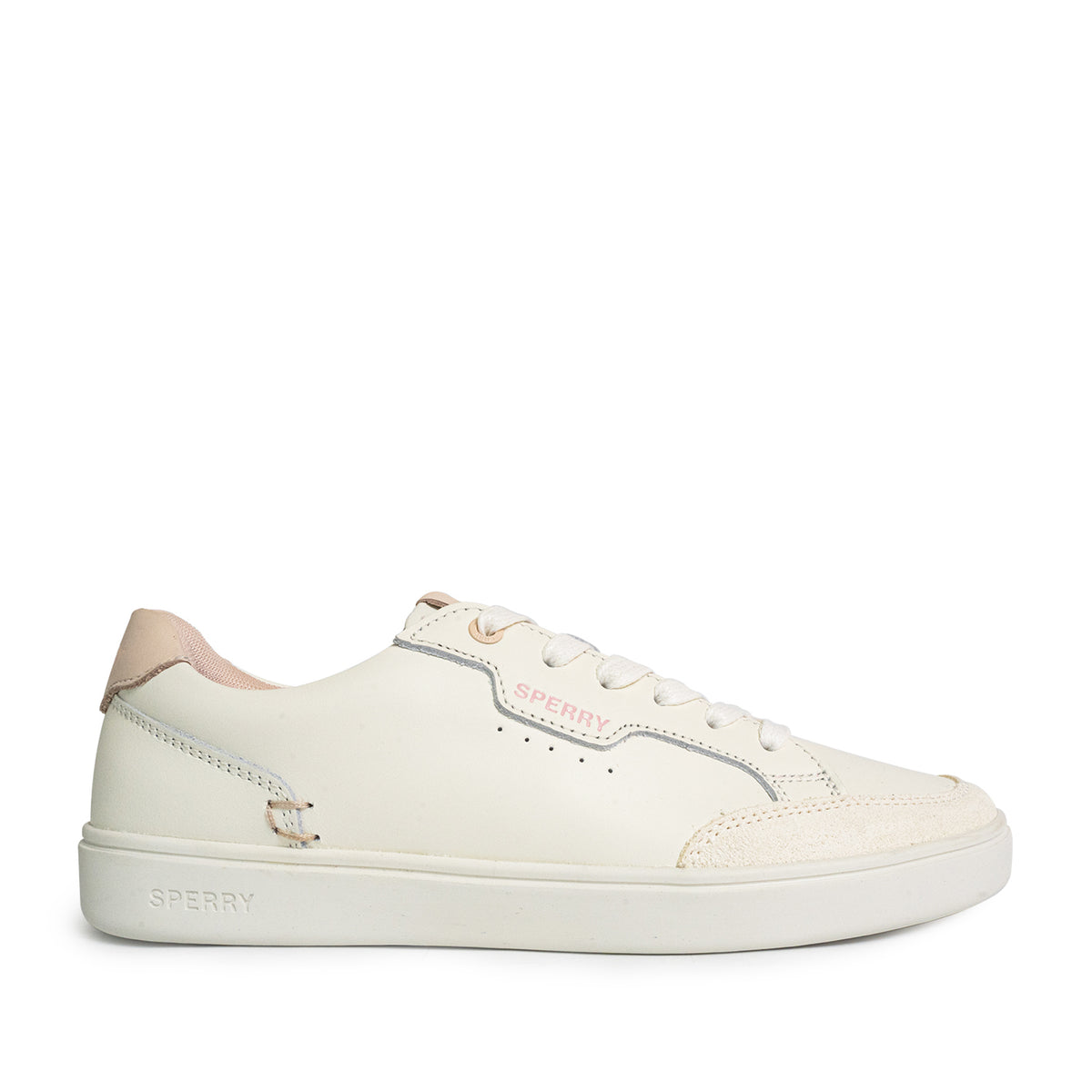 Women's Crew 90 Leather Sneakers - Off White/Pink (25S01002)