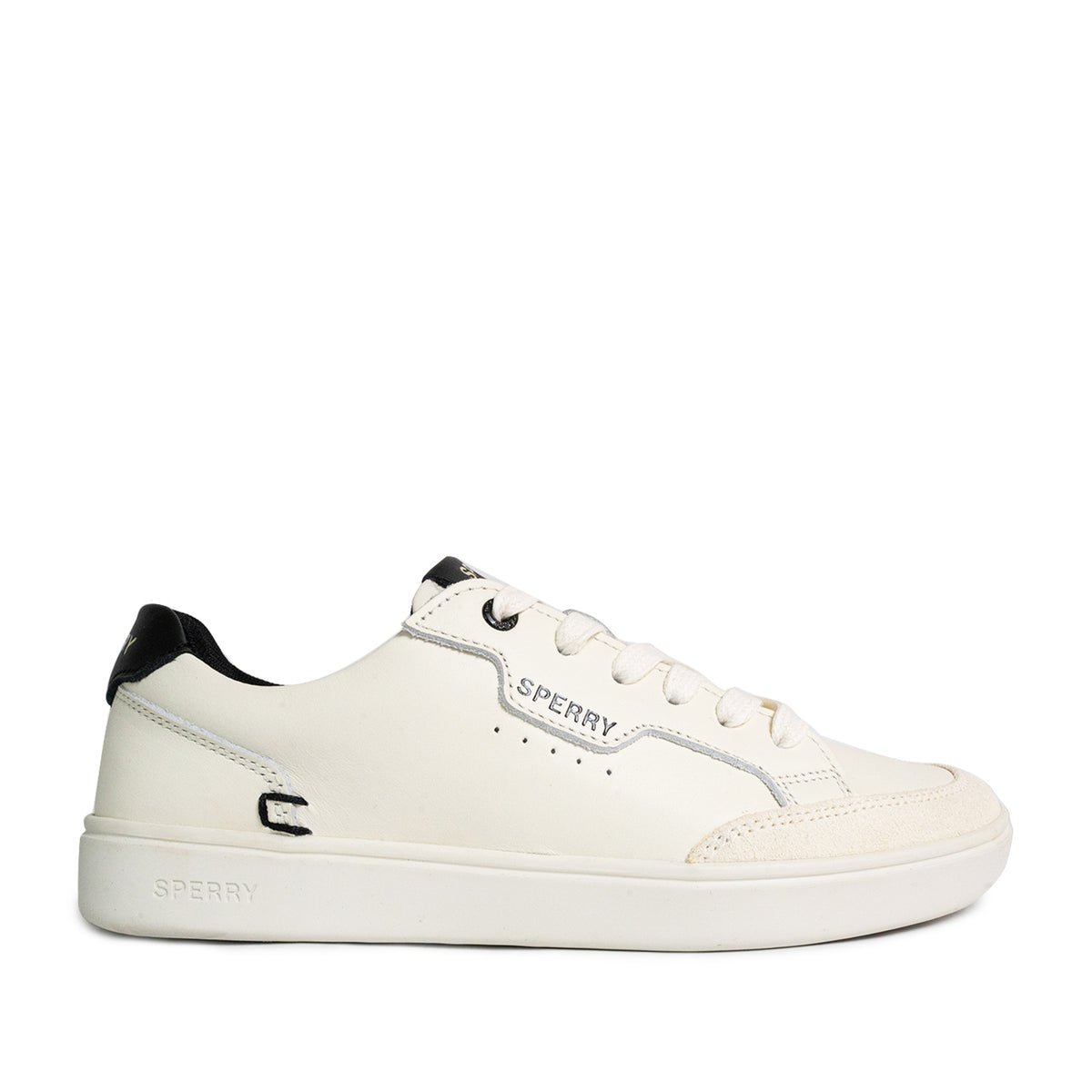Women's Crew 90 Leather Sneakers - Off White/Black (25S01012)