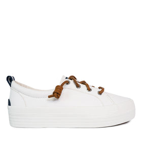 Women's Wave LTT Platform Leather Sneakers - White (25S01142)