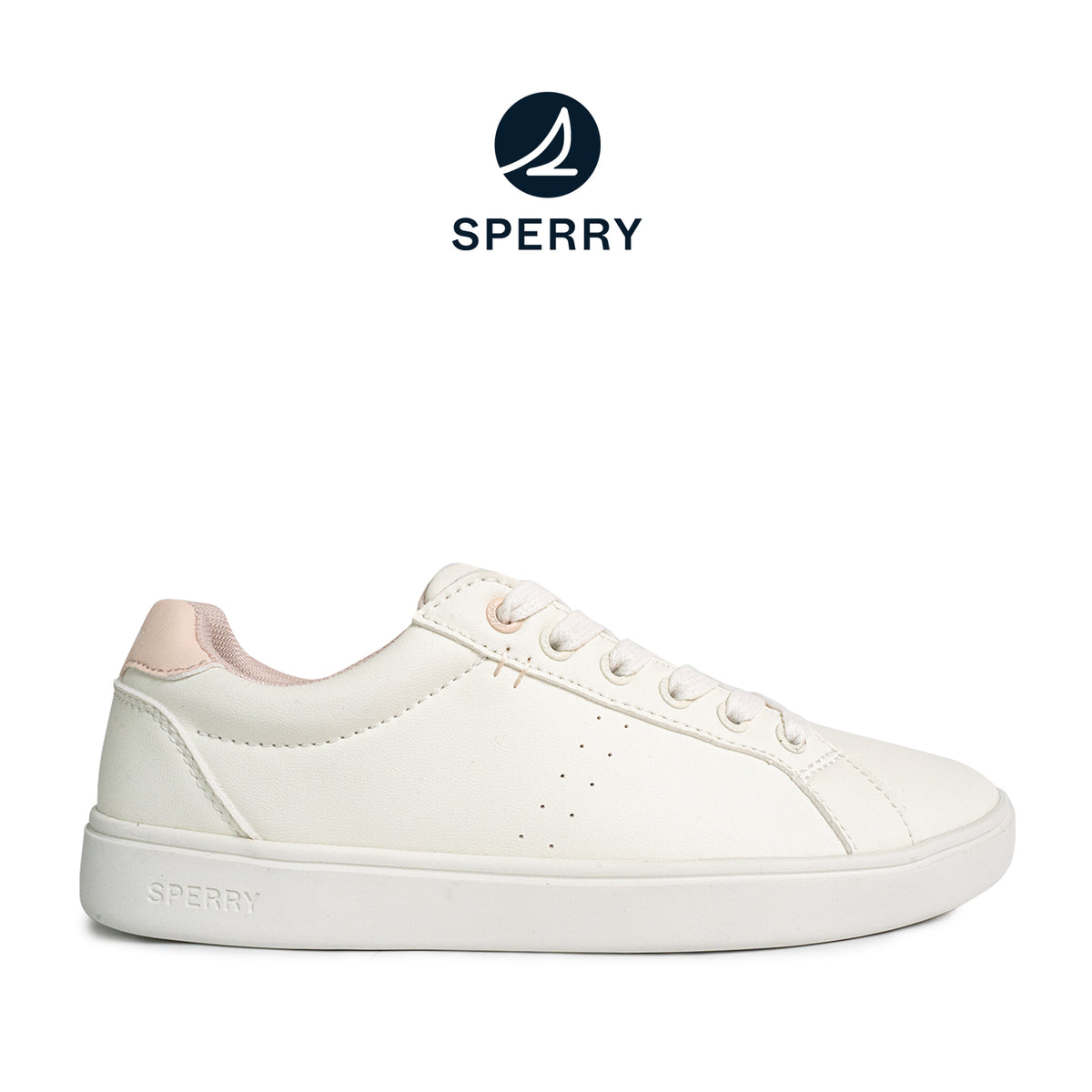 Women's Deck 90 LTT Leather Sneakers - White/Pink (25S01162)