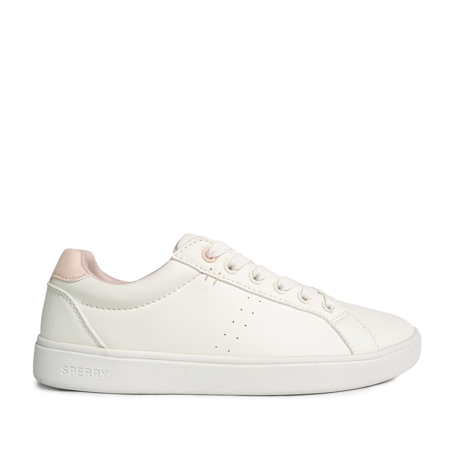 Women's Deck 90 LTT Leather Sneakers - White/Pink (25S01162)