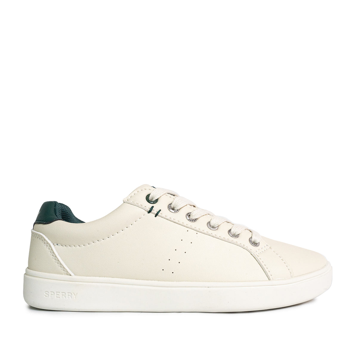 Women's Deck 90 LTT Leather Sneakers - Off White/Green (25S01172)