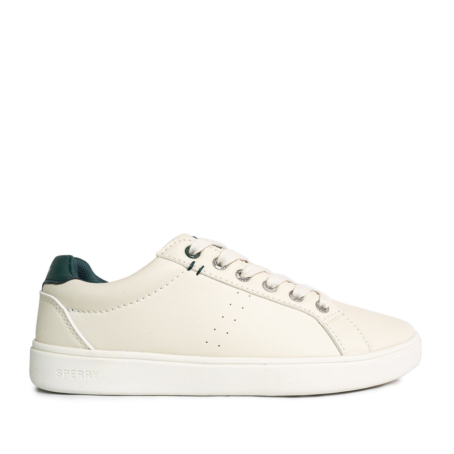 Women's Deck 90 LTT Leather Sneakers - Off White/Green (25S01172)
