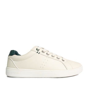 Women's Deck 90 LTT Leather Sneakers - Off White/Green (25S01172)
