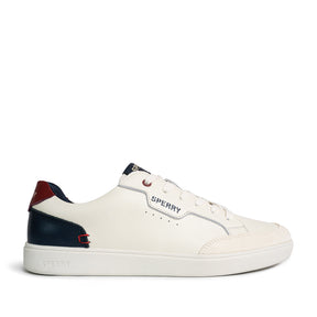 Men's Crew 90 Leather Sneakers - Offwhite/Navy/Red (25S05851)