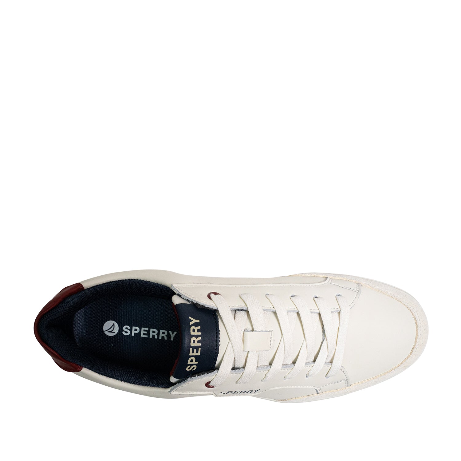 Men's Crew 90 Leather Sneakers - Offwhite/Navy/Red (25S05851)