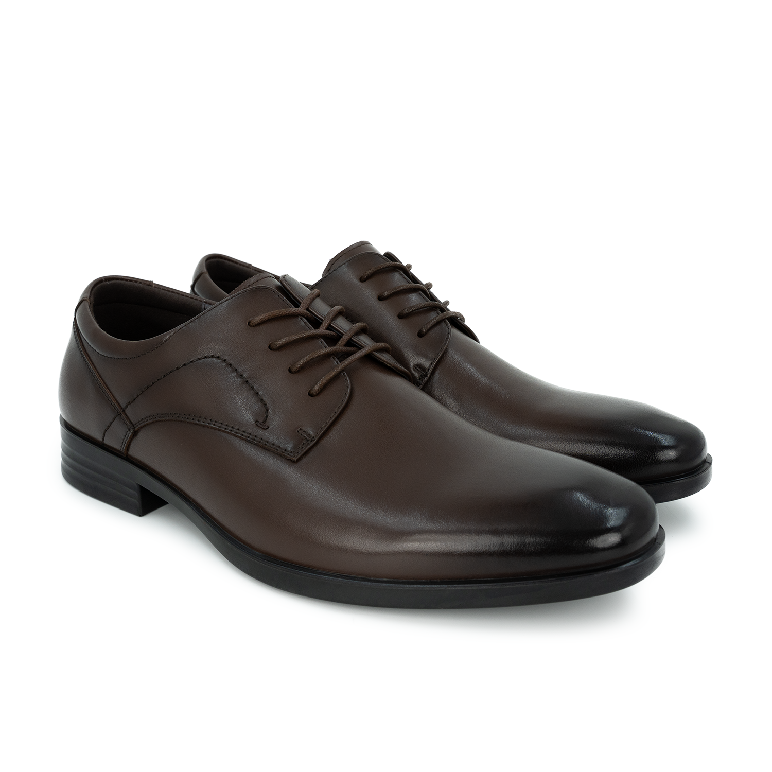 Men's Brandon Classic Derby Lace Up Burnished Casual - Dark Brown (26F00981)