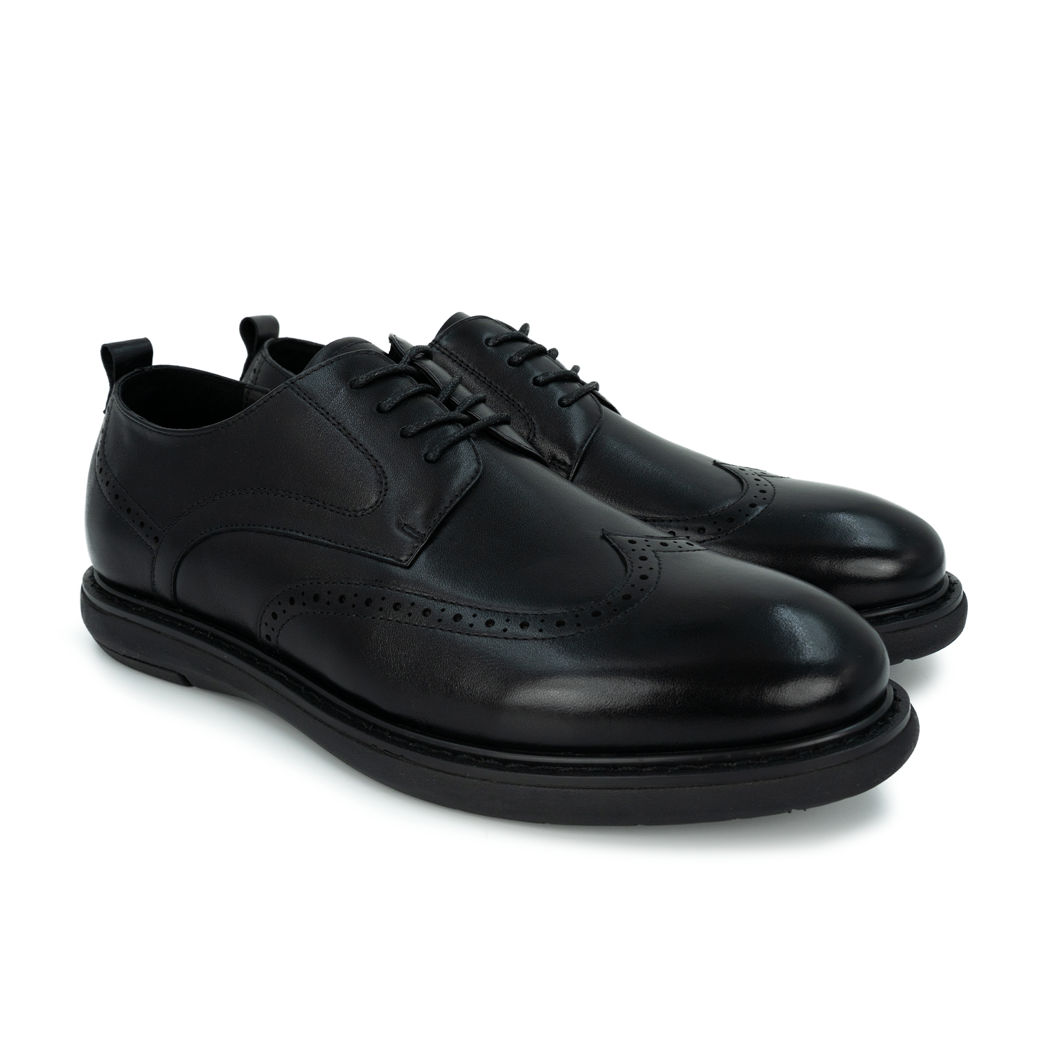 Men's Lewis Brogue Lace Up Casual - Black (26F01021)