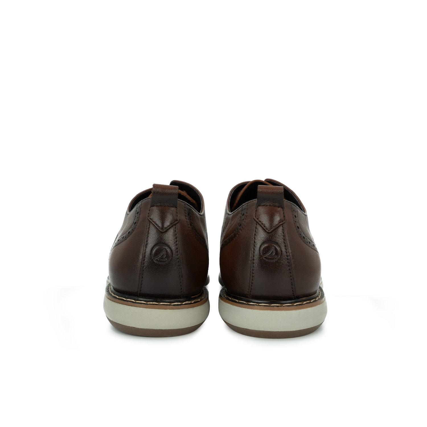 Men's Lewis Brogue Lace Up Burnished Casual - Brown (26F01031)