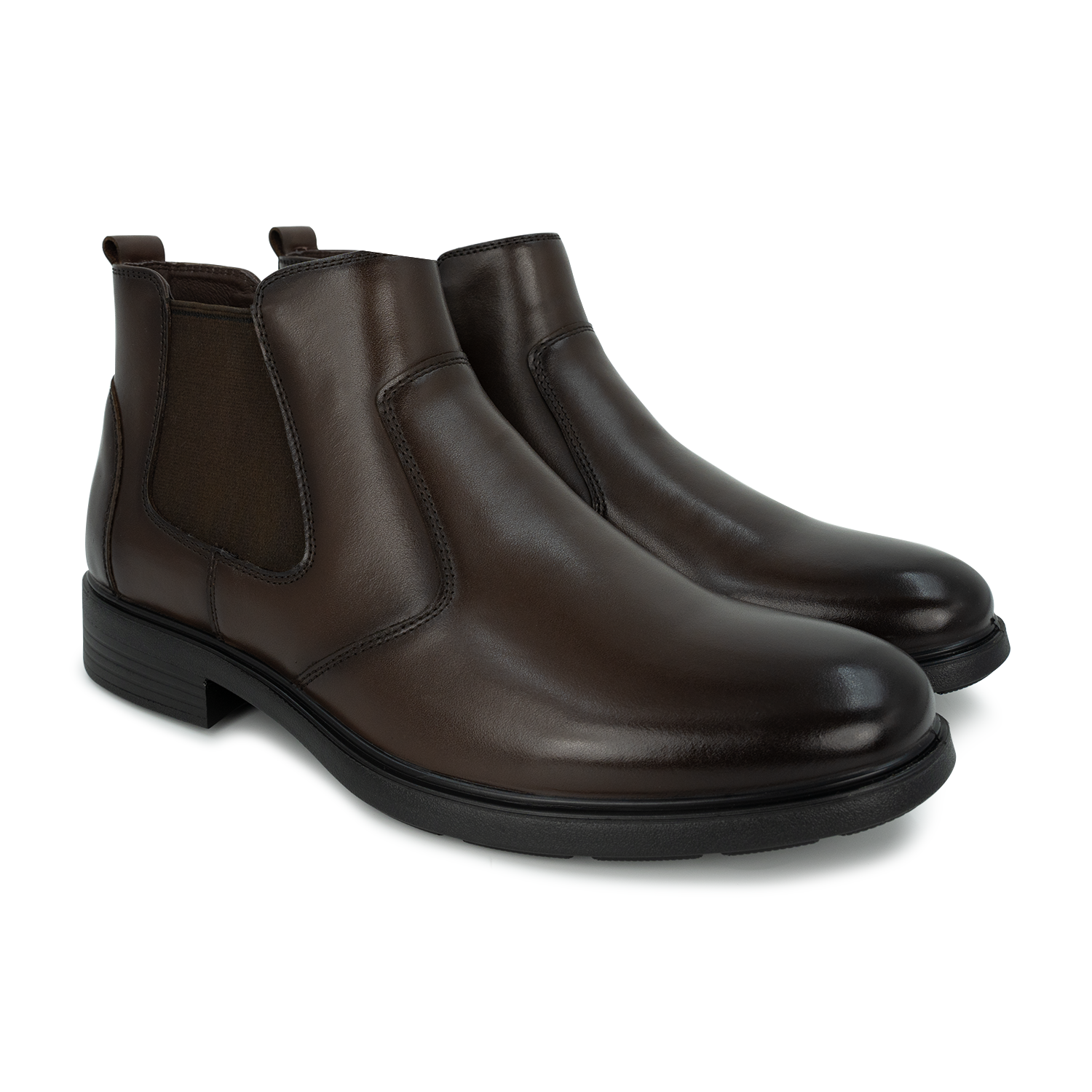 Men's Travis Chelsea Boot Burnished Casual - Dark Brown (26F01051)