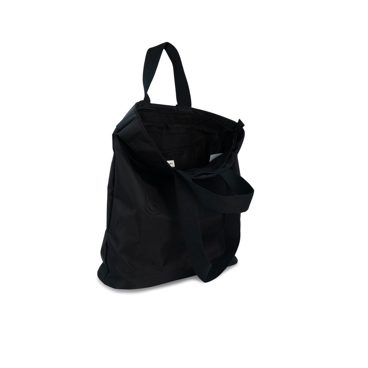 Embossed Nylon Tote Bag - Black (26F80410)