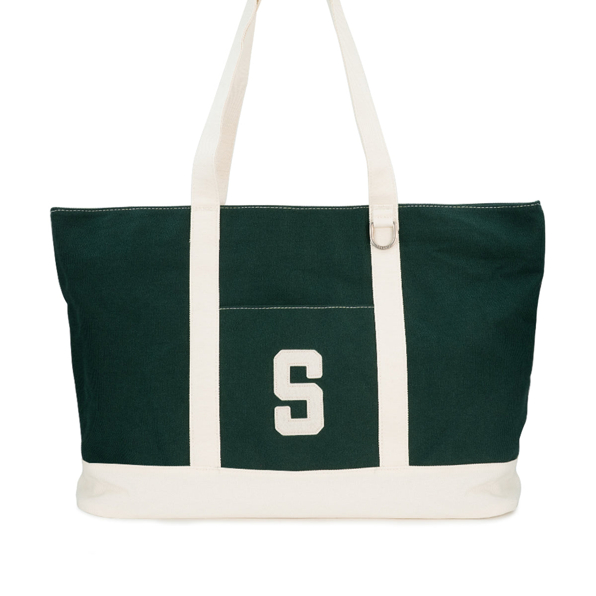 Retro Tote Bag - Cream/Green (26F80440)