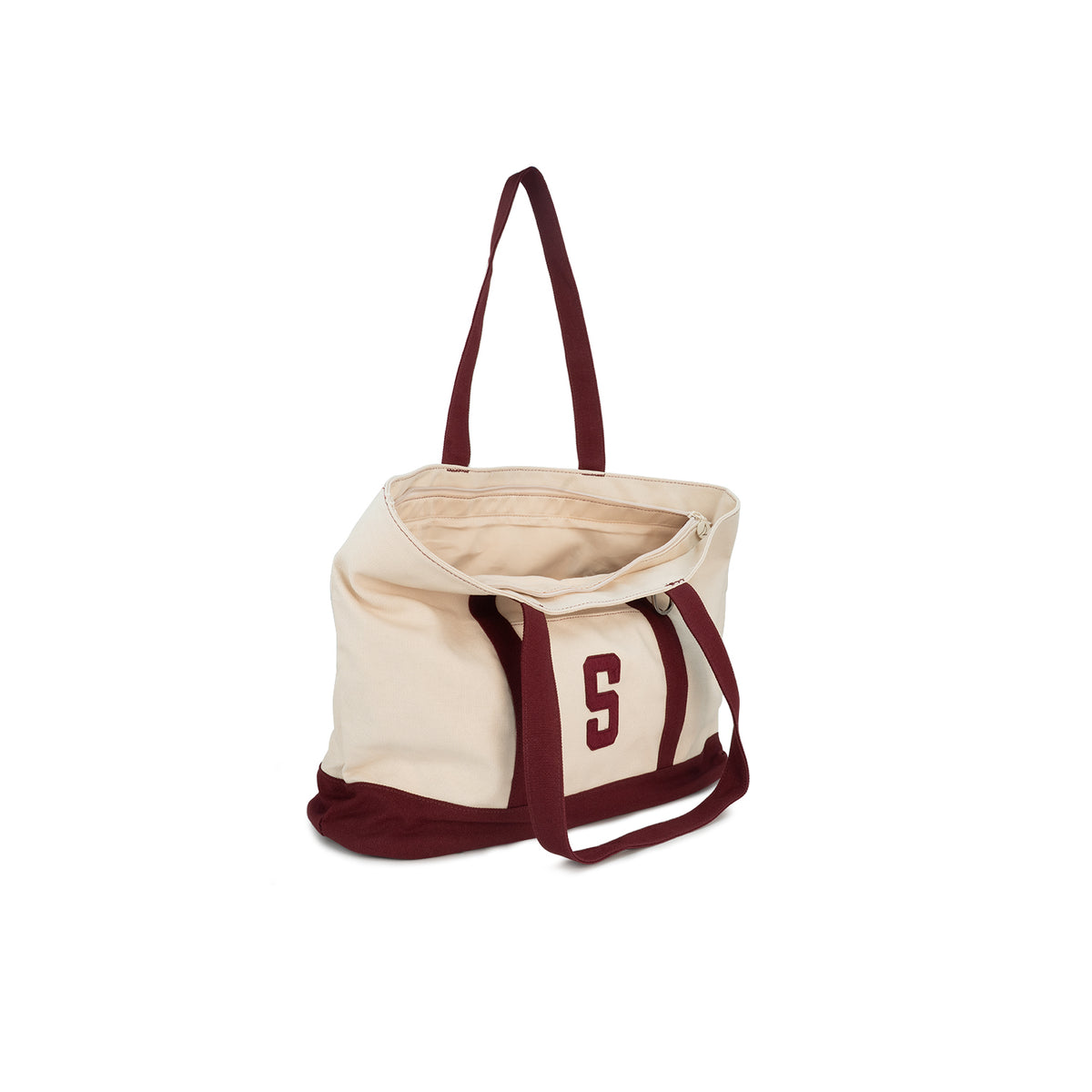 Retro Tote Bag - Cream/Merlot (26F80450)
