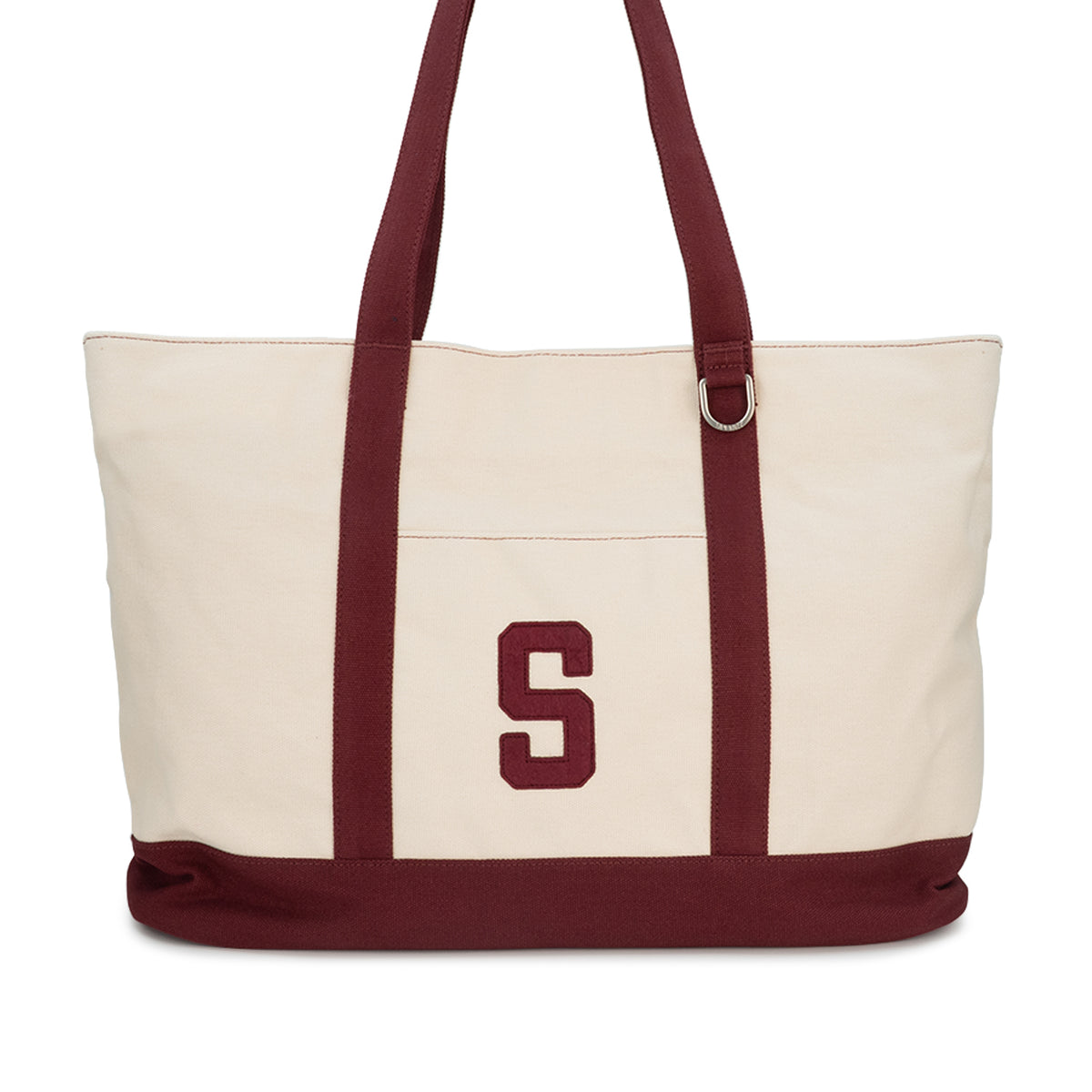 Retro Tote Bag - Cream/Merlot (26F80450)