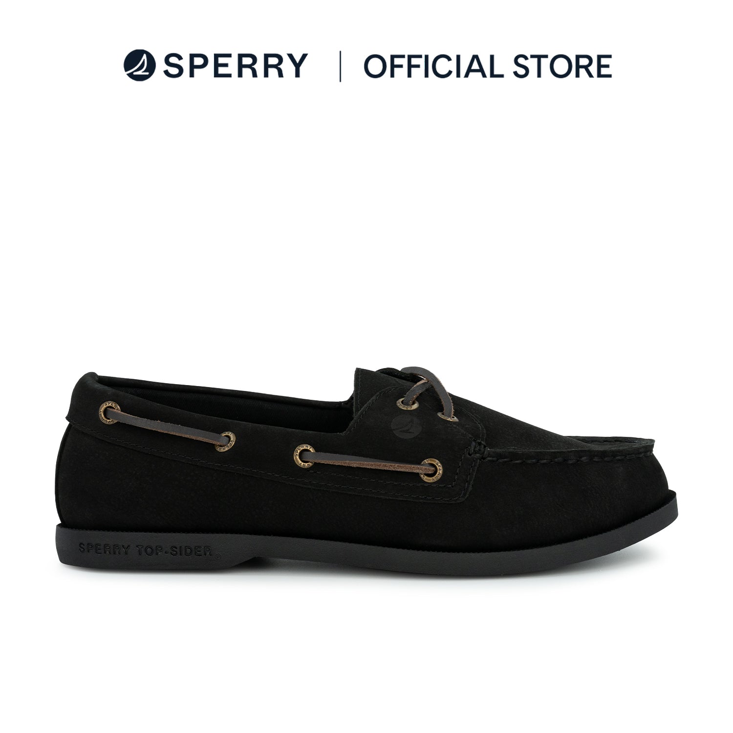 Men's Authentic Original™ 2 Eye Plushlite Nubuck Boat Shoe - Black (26S00011)