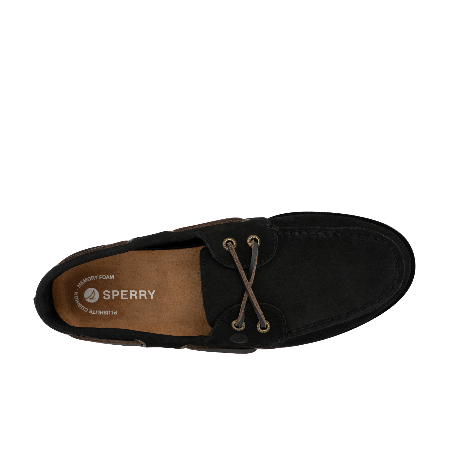 Men's Authentic Original™ 2 Eye Plushlite Nubuck Boat Shoe - Black (26S00011)