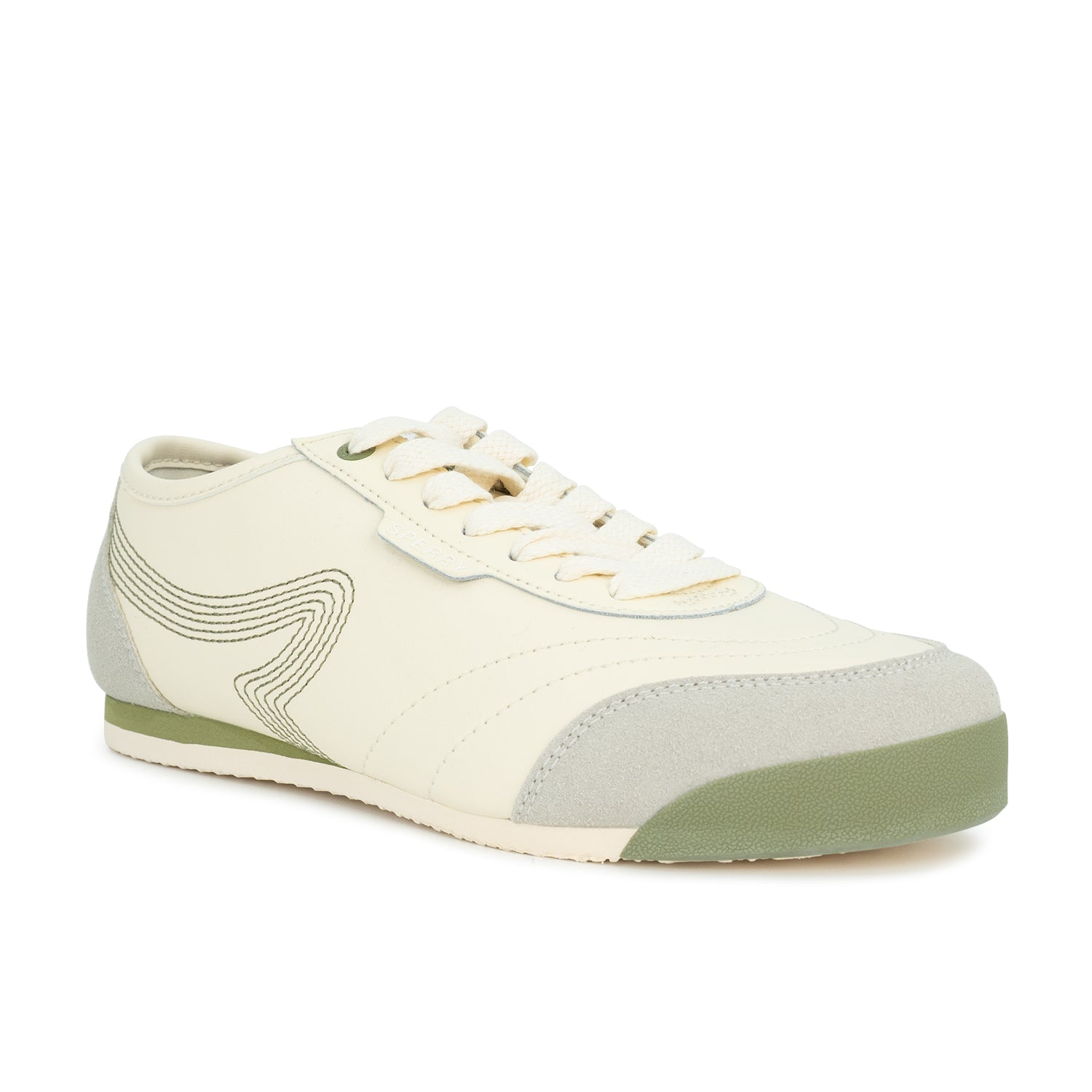 Women's Bow Wave Sneakers - Beige/Sage (26S00422)