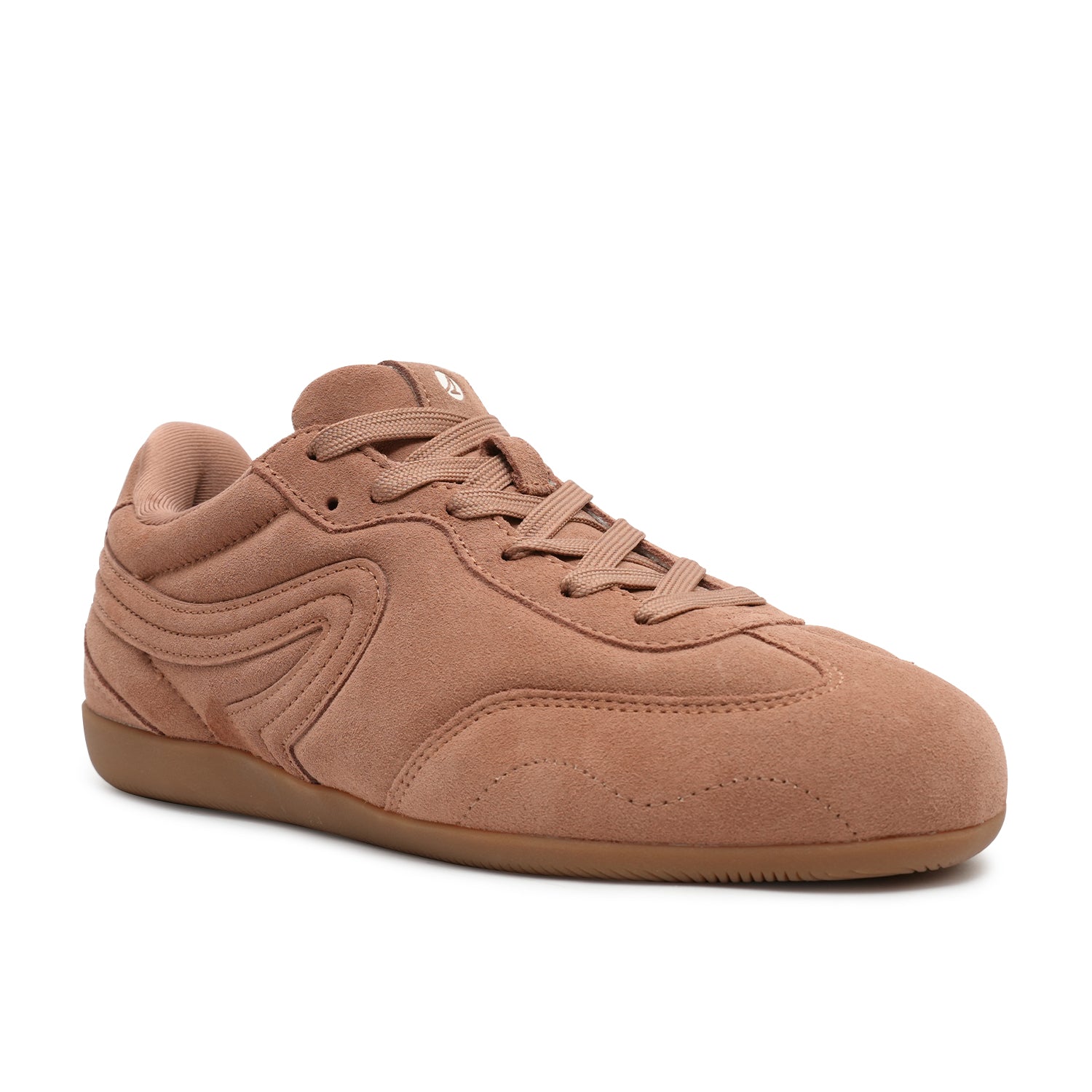 Women's Slim Wave Suede Sneakers - Mocha Mousse (26S00482)