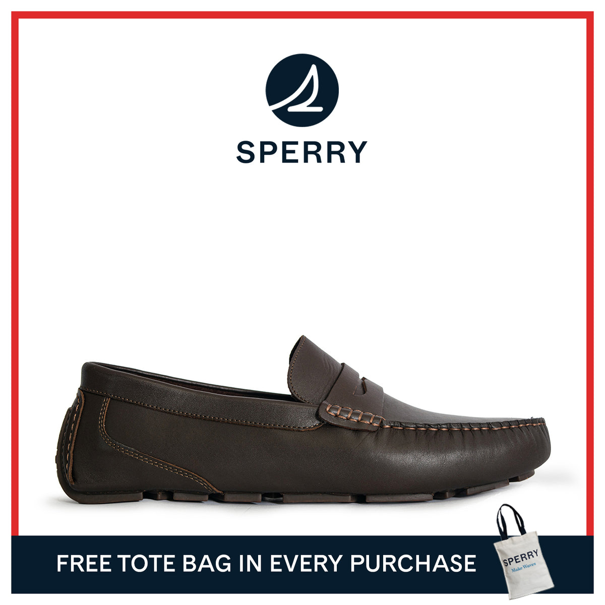 Men's Davenport Casual Penny Loafers - Dark Brown (25S00121)