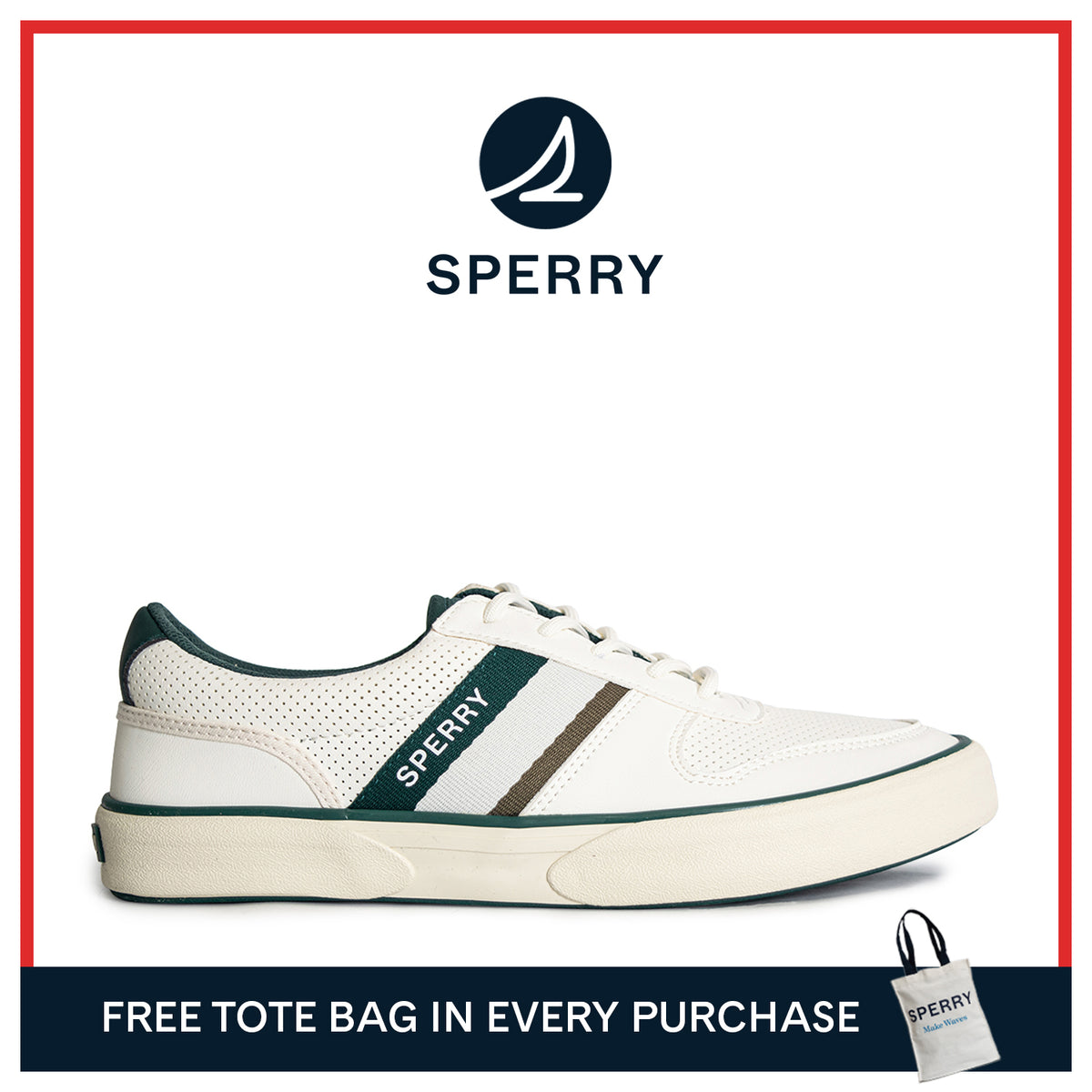 Men's Halyard Retro II Sneakers - Off-White/Dark Green (25S00521)