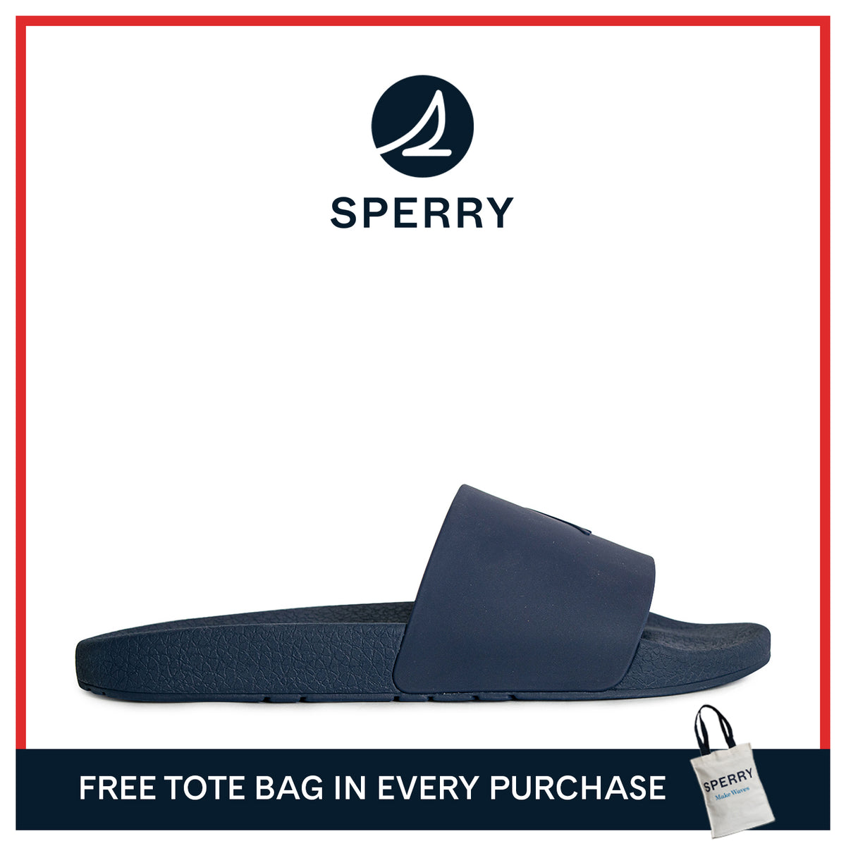 Men's Freeboard Logo Slide Sandals - Navy (10395579)