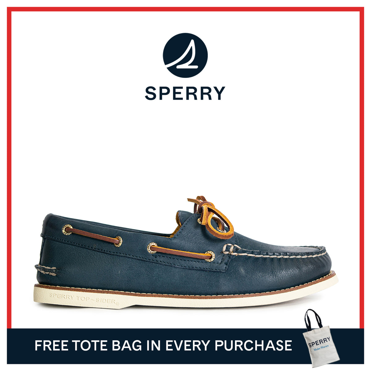 Men's Gold Authentic Original™ 2-Eye Boat Shoes Topsider - Navy (10398459)