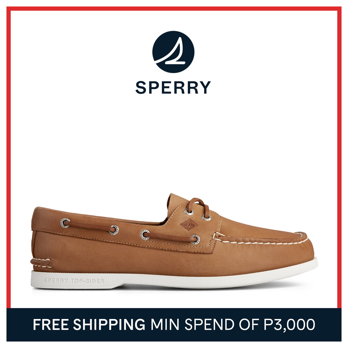 Men's Authentic Original Plushwave Boat Shoe - Tan (STS22195)