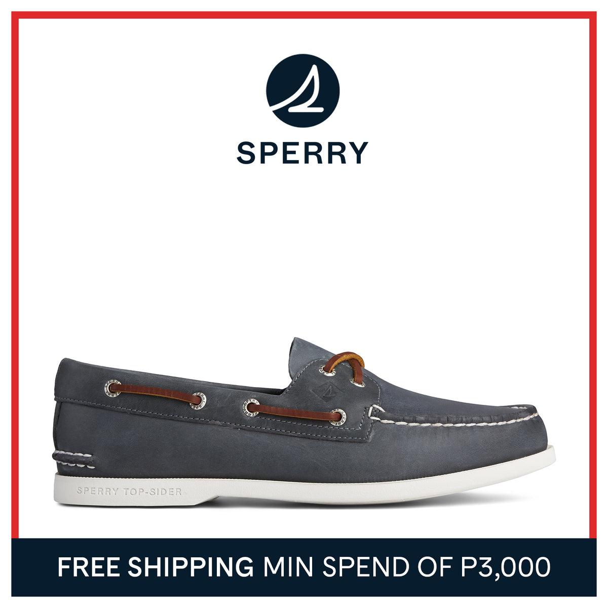 Men's Authentic Original PLUSHWAVE Boat Shoe - Navy (STS22196)
