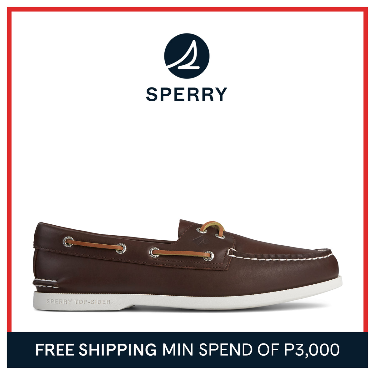 Men's Authentic Original PLUSHWAVE Boat Shoe - Brown (STS22198)
